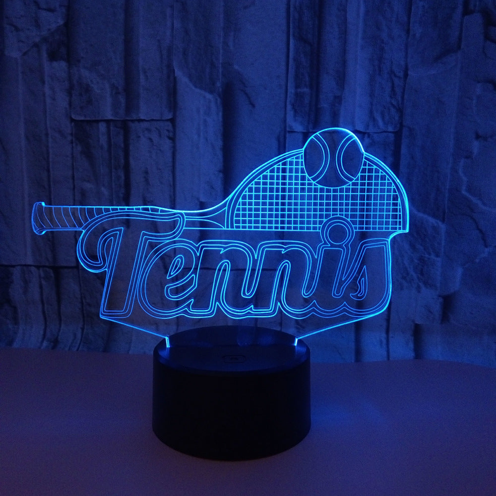 Tennis 3D night light