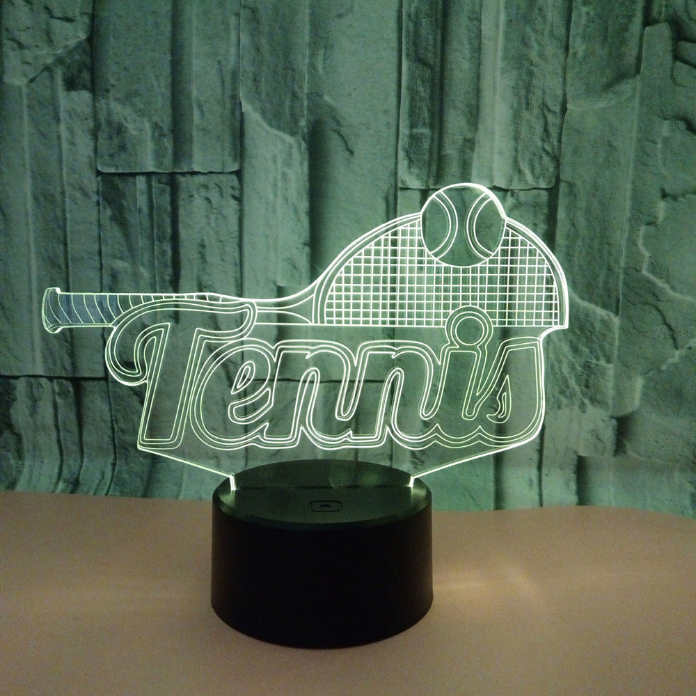 Tennis 3D Night Light for night view